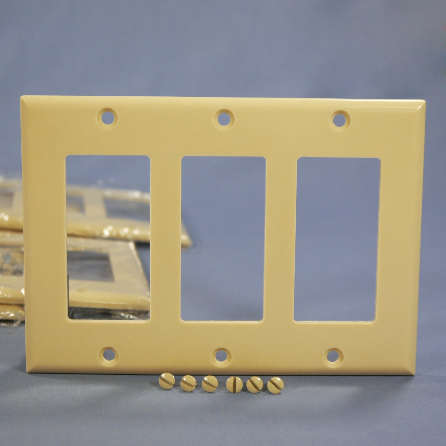 Eagle 2163V Ivory Standard Decorator 3G Thermoset Wallplate GFCI Covers 10-Pack