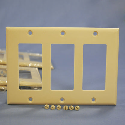 Eagle 2163V Ivory Standard Decorator 3G Thermoset Wallplate GFCI Covers 10-Pack