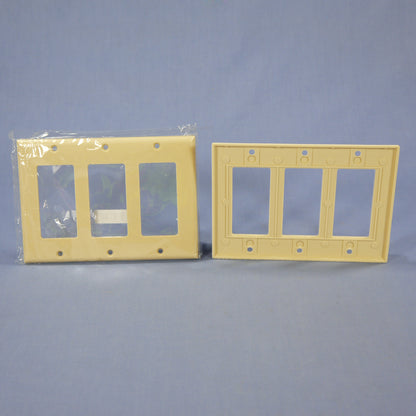 Eagle 2163V Ivory Standard Decorator 3G Thermoset Wallplate GFCI Covers 10-Pack