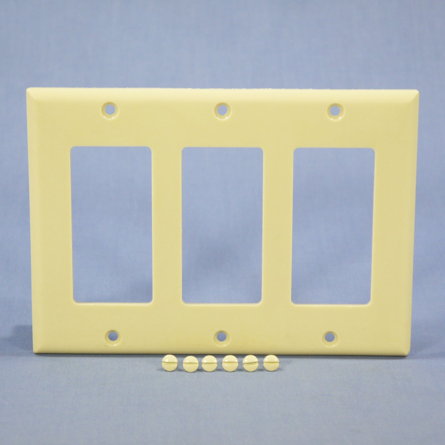 Eagle 2163V Ivory 3-Gang Decorator GFCI GFI Plastic Standard Wallplate Cover