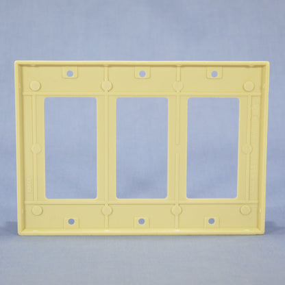 Eagle 2163V Ivory 3-Gang Decorator GFCI GFI Plastic Standard Wallplate Cover