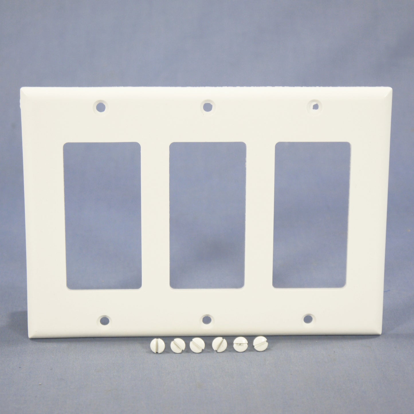 Eagle 2163W White 3-Gang Decorator GFCI GFI Plastic Standard Wallplate Cover