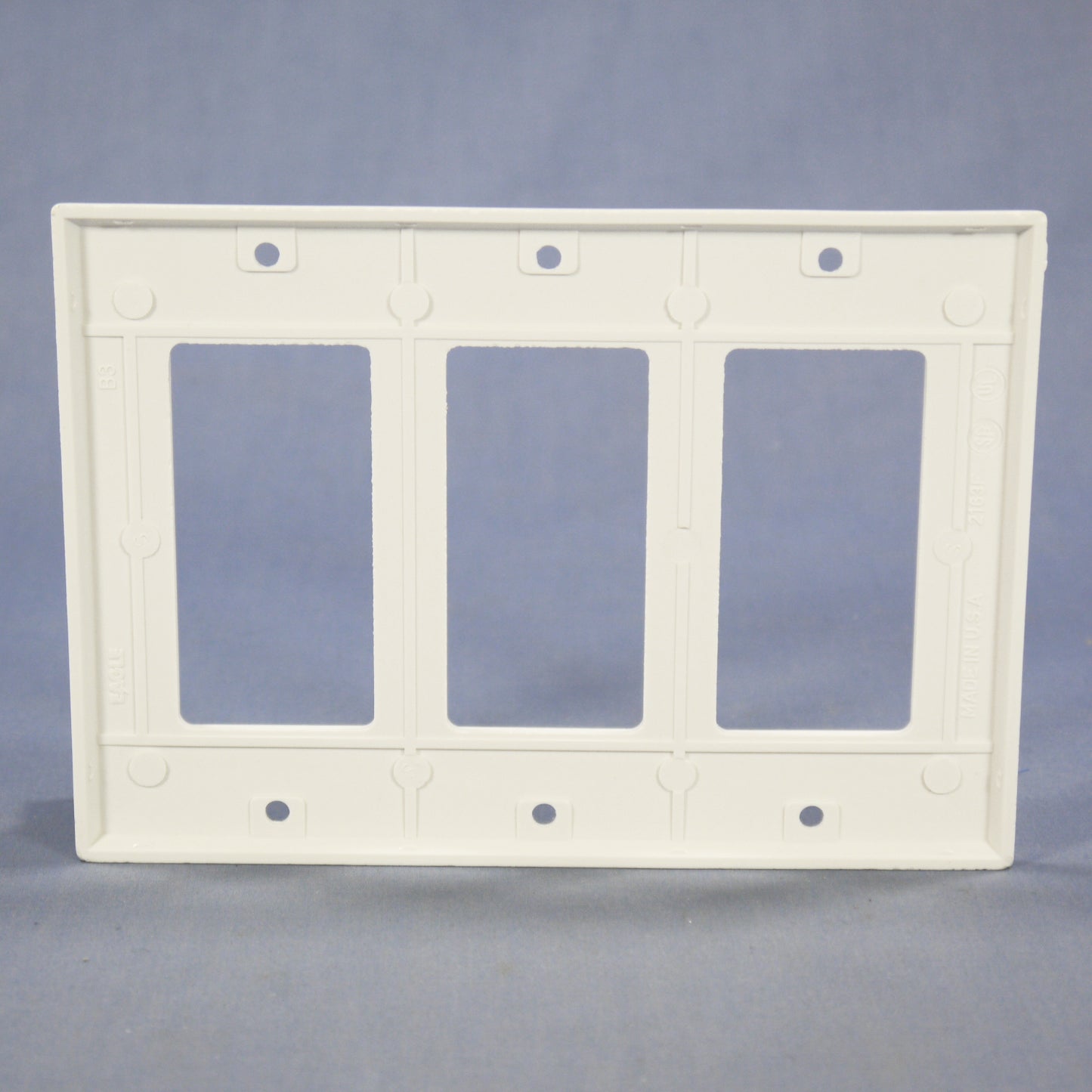 Eagle 2163W White 3-Gang Decorator GFCI GFI Plastic Standard Wallplate Cover