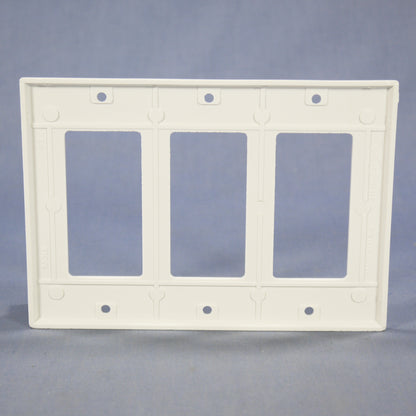 Eagle 2163W White 3-Gang Decorator GFCI GFI Plastic Standard Wallplate Cover