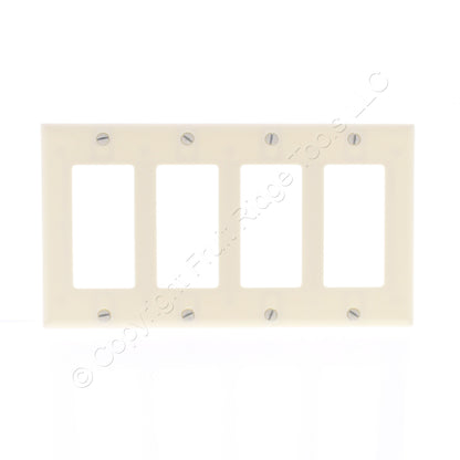 Eagle 2164A Almond 4-Gang Rocker Decorator Switch Cover GFCI Thermoset Wallplate