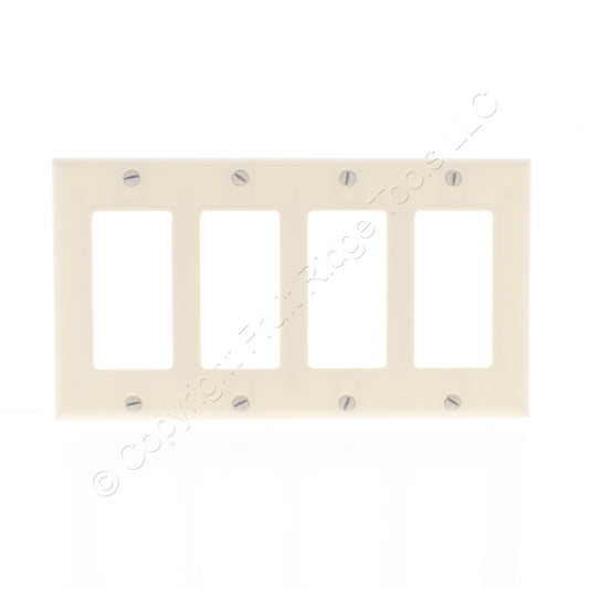 Eagle 2164A Almond 4-Gang Rocker Decorator Switch Cover GFCI Thermoset Wallplate