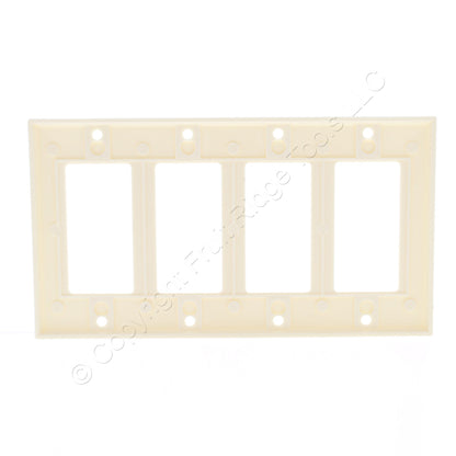 Eagle 2164A Almond 4-Gang Rocker Decorator Switch Cover GFCI Thermoset Wallplate