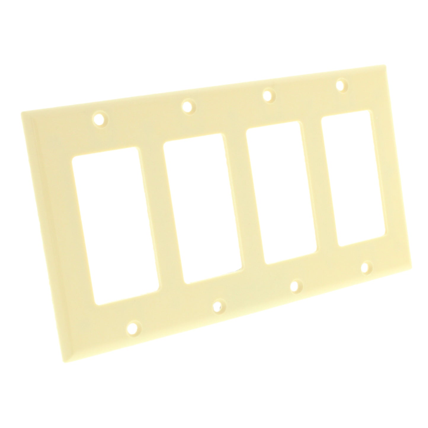 Eagle 2164V Ivory 4-Gang Decorator GFCI GFI Plastic Standard Wallplate Cover