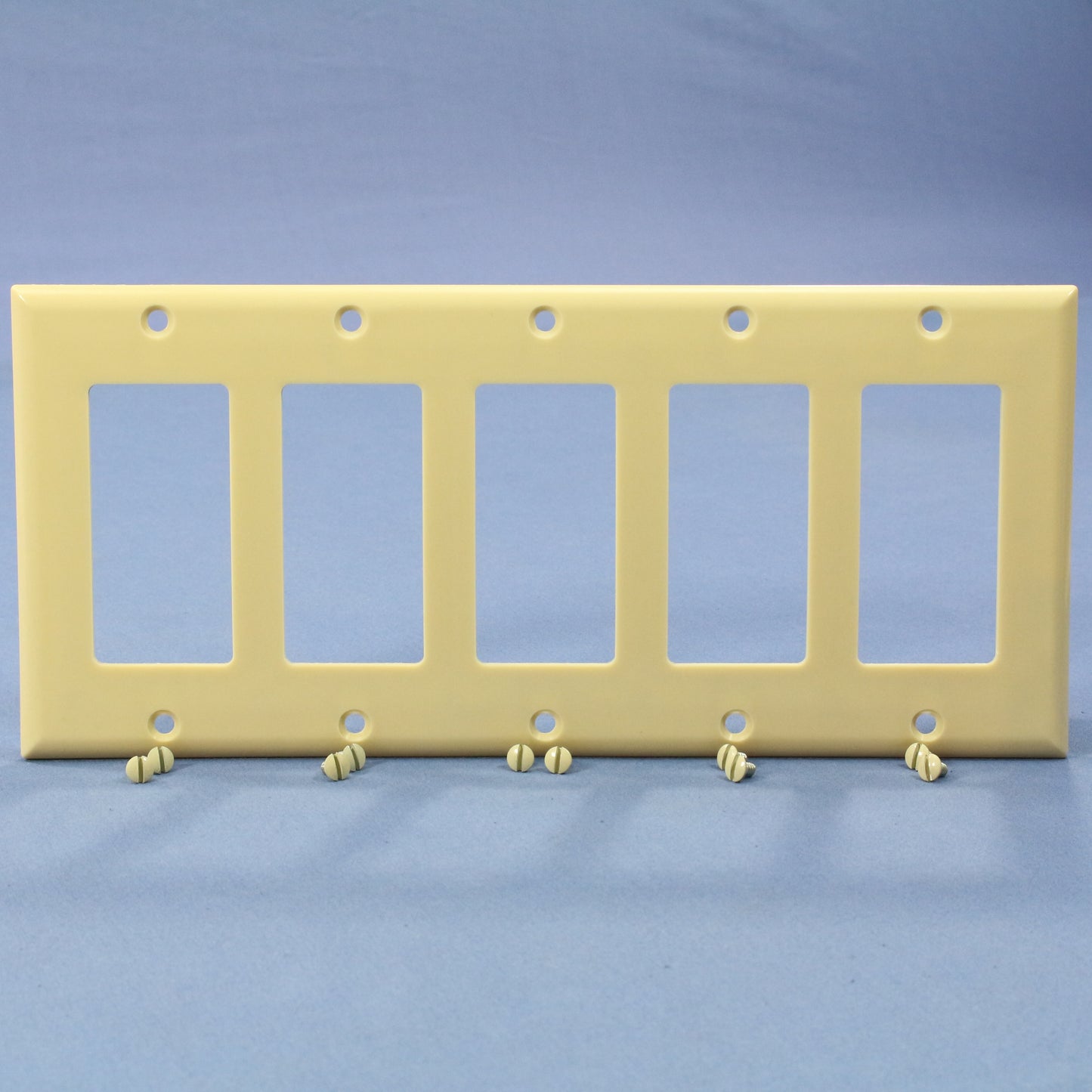 Eagle 2165V Ivory 5-Gang Decorator GFCI GFI Plastic Standard Wallplate Cover 5pc