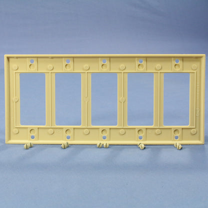 Eagle 2165V Ivory 5-Gang Decorator GFCI GFI Plastic Standard Wallplate Cover 5pc