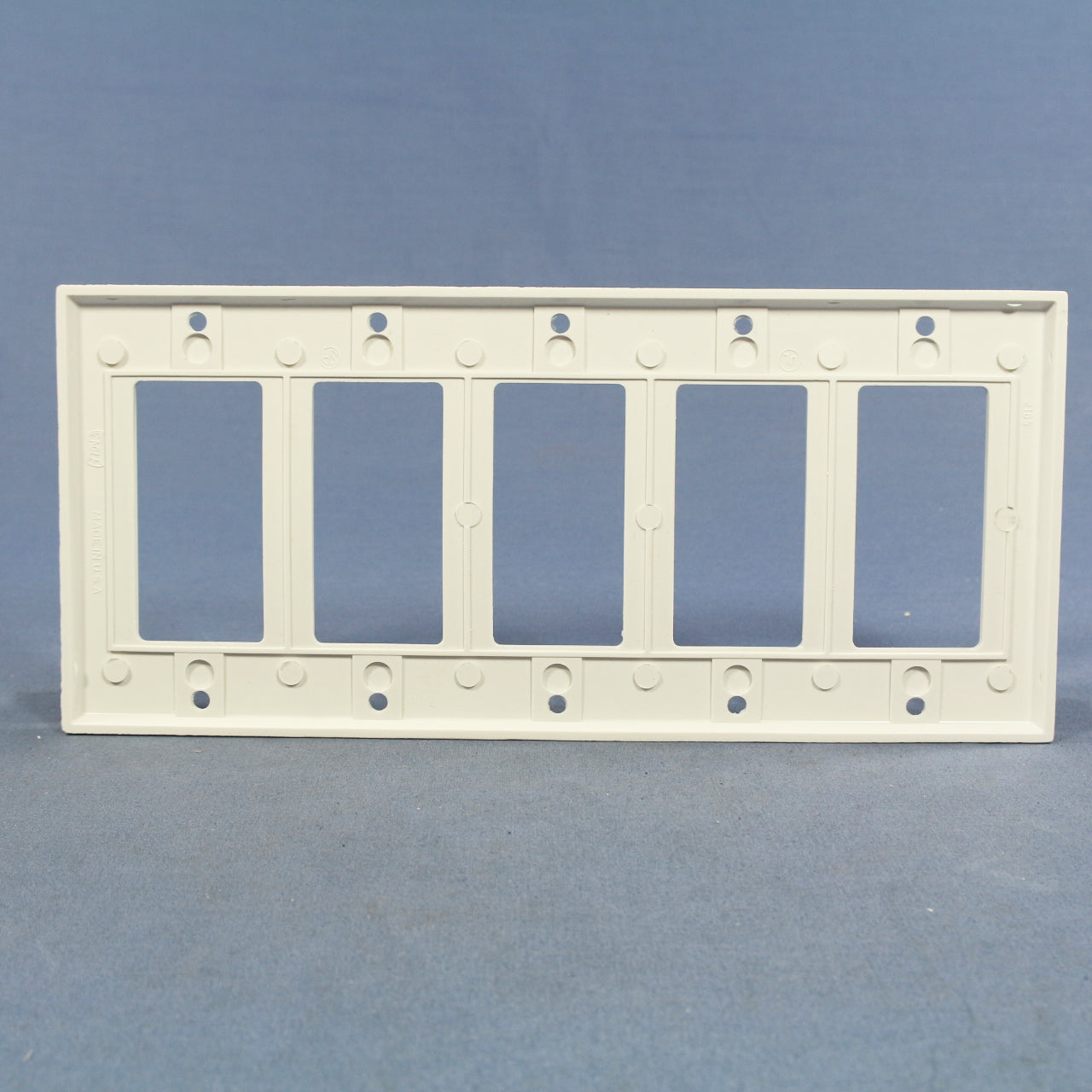 Eagle 2165W White 5-Gang Decorator GFCI GFI Plastic Standard Wallplate Cover