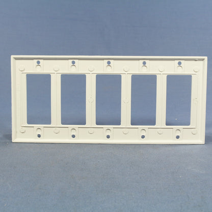 Eagle 2165W White 5-Gang Decorator GFCI GFI Plastic Standard Wallplate Cover