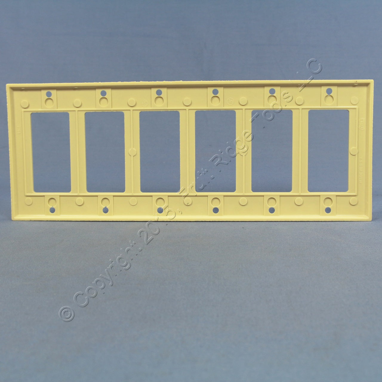 Eagle 2166V Ivory 6-Gang Decorator Rocker GFCI GFI Cover Thermoset Wallplate