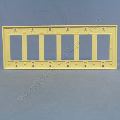 Eagle 2166V Ivory 6-Gang Decorator Rocker GFCI GFI Cover Thermoset Wallplate