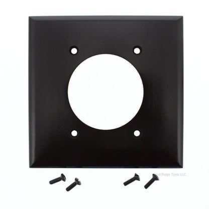 Eagle 2168B Brown 2-Gang 2.15" Power Outlet Plastic Standard Wallplate Cover