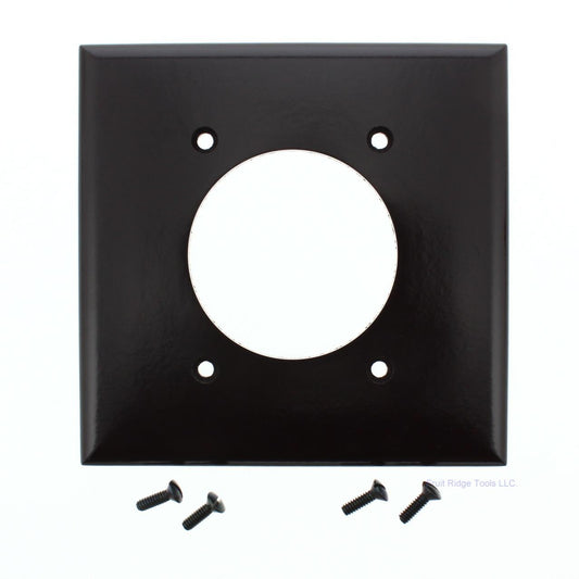 Eagle 2168B Brown 2-Gang 2.15" Power Outlet Plastic Standard Wallplate Cover