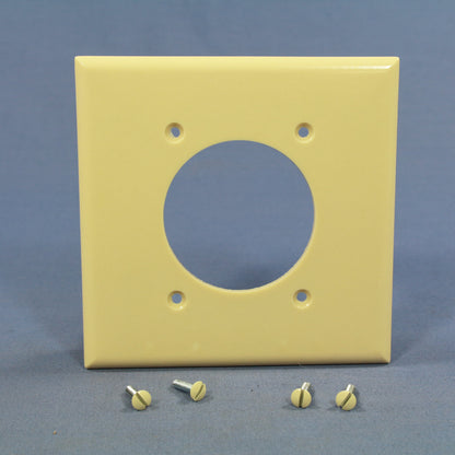 Eagle 2168V Ivory 2-Gang 2.15" Power Outlet Plastic Standard Wallplate Cover