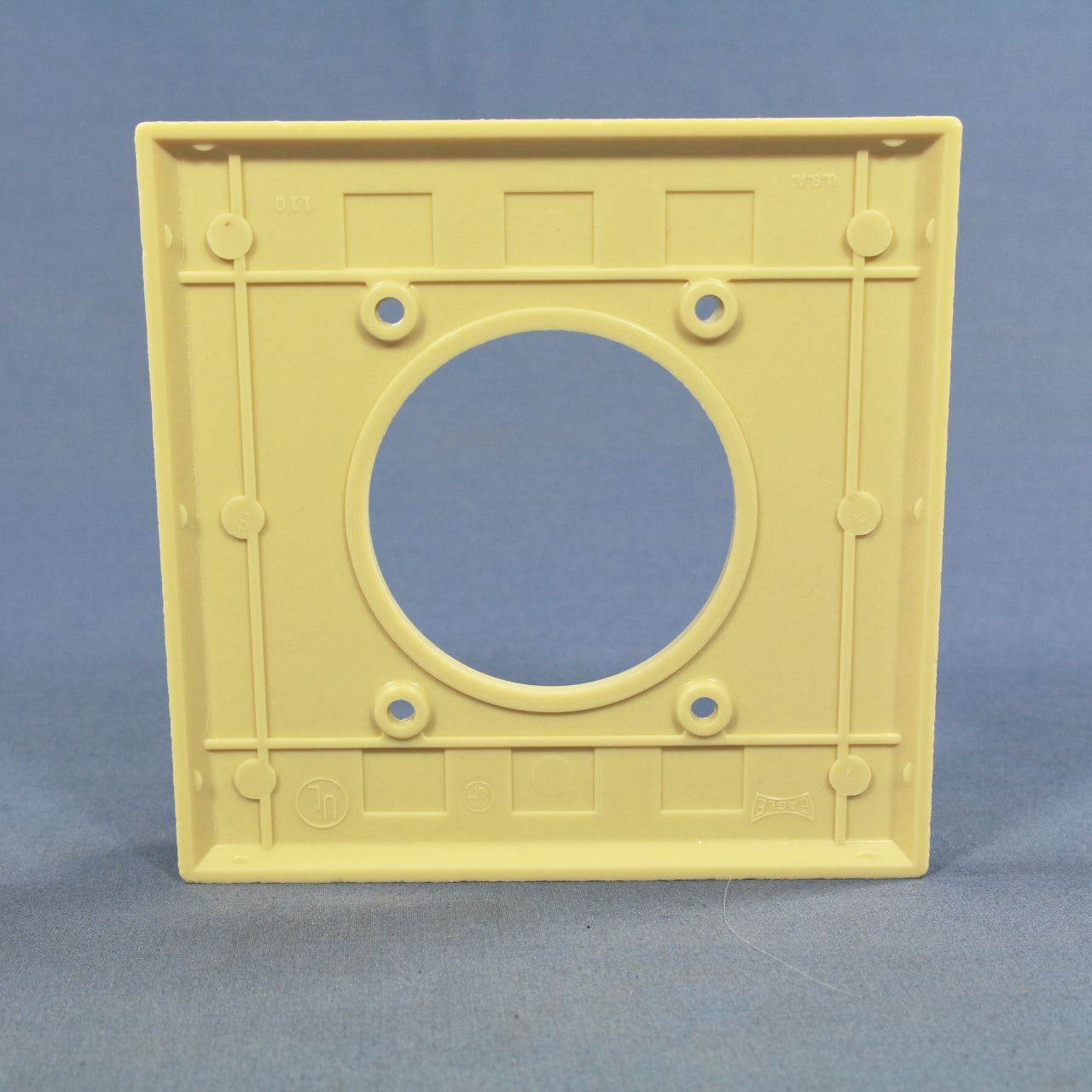 Eagle 2168V Ivory 2-Gang 2.15" Power Outlet Plastic Standard Wallplate Cover