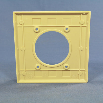 Eagle 2168V Ivory 2-Gang 2.15" Power Outlet Plastic Standard Wallplate Cover