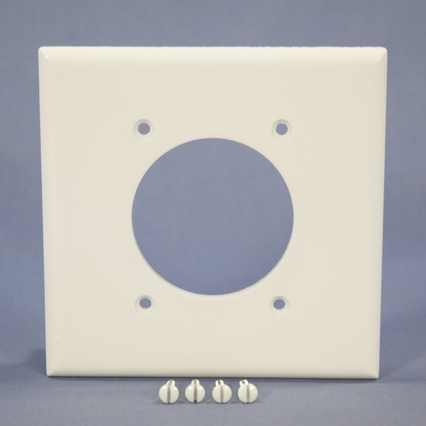 Eagle 2168W White 2-Gang 2.15" Power Outlet Plastic Standard Wallplate Cover
