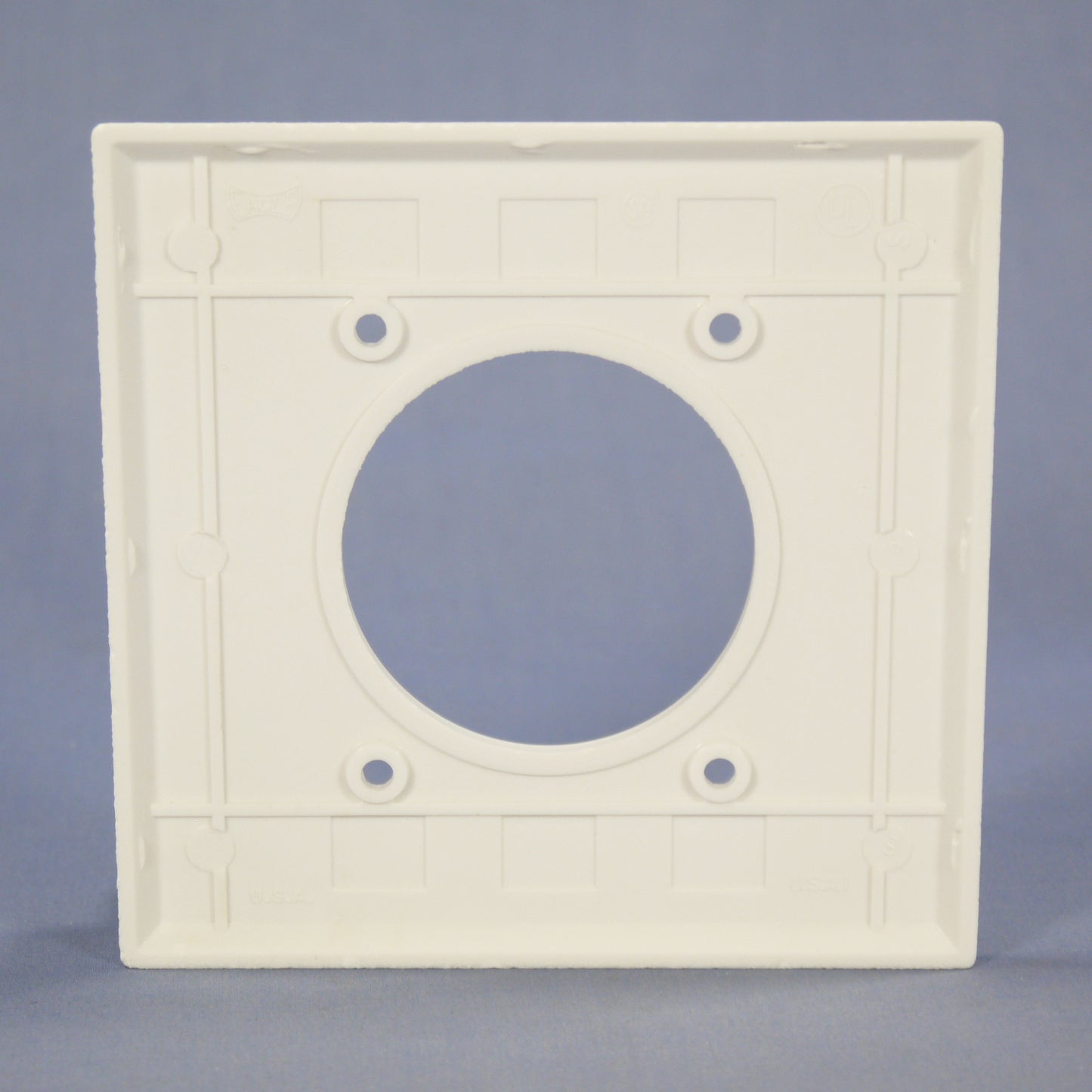 Eagle 2168W White 2-Gang 2.15" Power Outlet Plastic Standard Wallplate Cover
