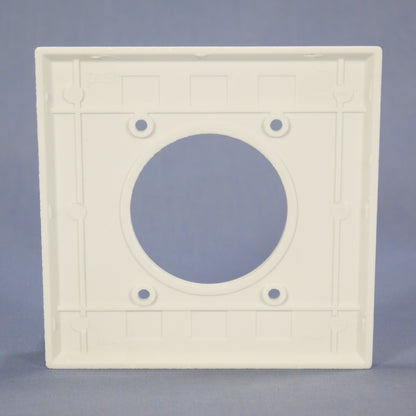 Eagle 2168W White 2-Gang 2.15" Power Outlet Plastic Standard Wallplate Cover