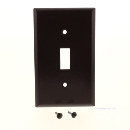 Eagle Brown 1-Gang Standard Thermoset Plastic Toggle Switch Light Cover Plate