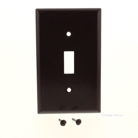 Eagle Brown 1-Gang Standard Thermoset Plastic Toggle Switch Light Cover Plate