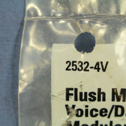 Eagle Ivory 1G Flush Phone Jack Wallplate 4-Conductor Telephone NON-UL 2532-4V