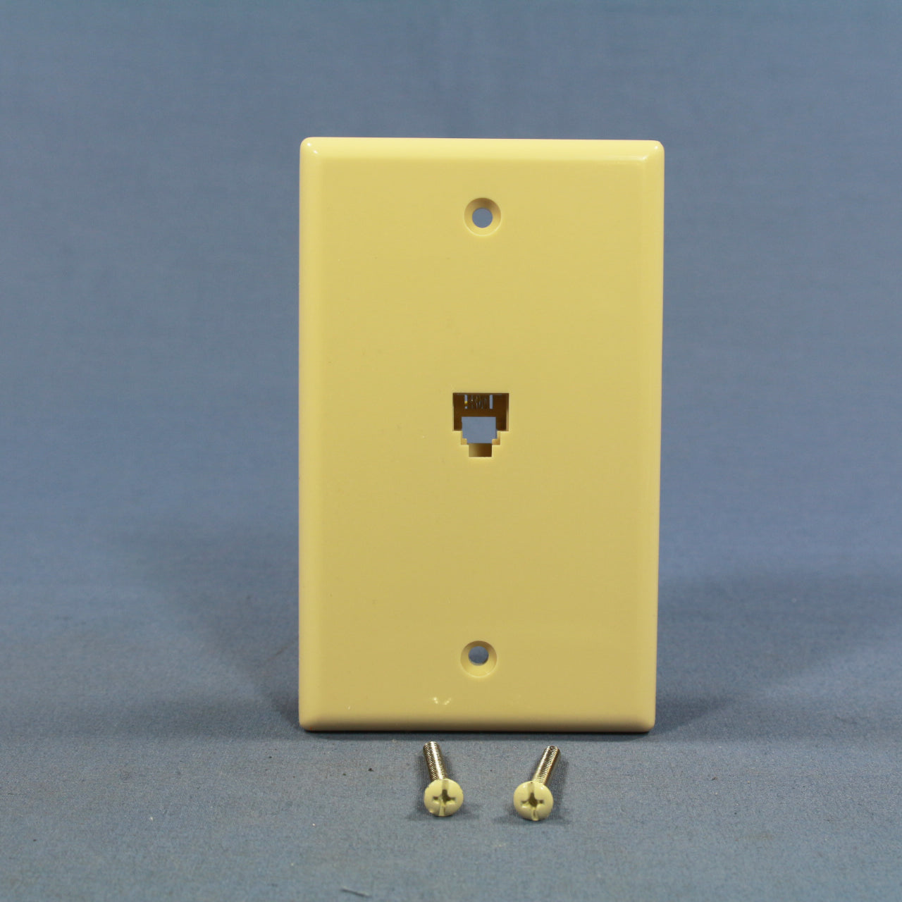 Eagle Ivory 1G Flush Phone Jack Wallplate 4-Conductor Telephone NON-UL 2532-4V