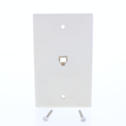 Eagle 2532-4V Ivory 1-Gang Phone Jack Unbreakable Nylon Standard Wallplate Cover