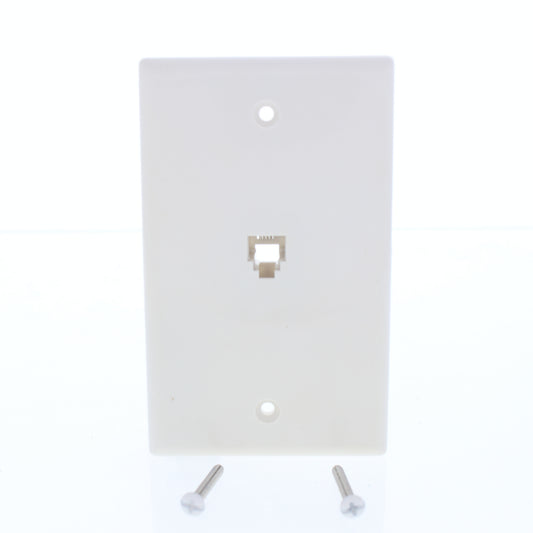 Eagle 2532-4V Ivory 1-Gang Phone Jack Unbreakable Nylon Standard Wallplate Cover