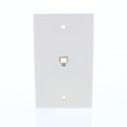Eagle 2532-4V Ivory 1-Gang Phone Jack Unbreakable Nylon Standard Wallplate Cover