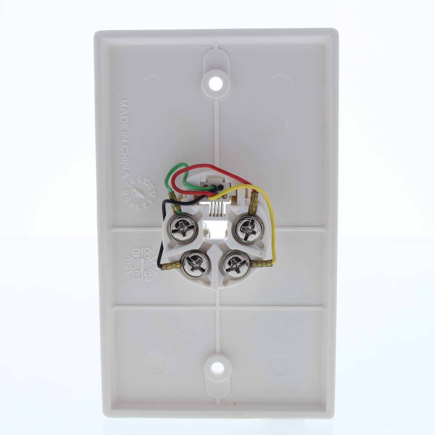 Eagle 2532-4V Ivory 1-Gang Phone Jack Unbreakable Nylon Standard Wallplate Cover