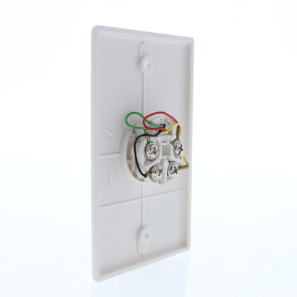 Eagle 2532-4V Ivory 1-Gang Phone Jack Unbreakable Nylon Standard Wallplate Cover