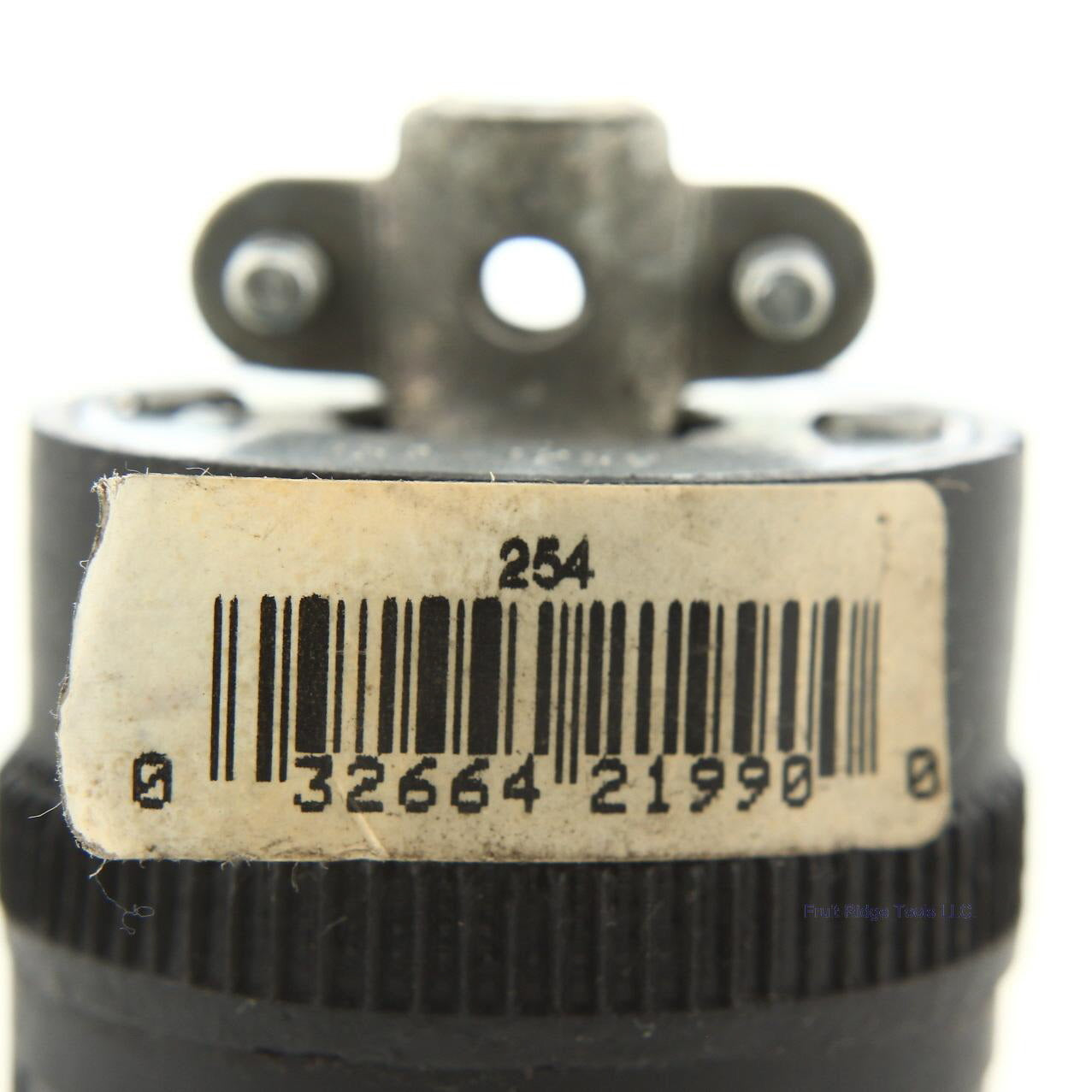 Eagle #254 Black Straight Blade Vinyl Female Cord Clamp Connector Polarized 15A