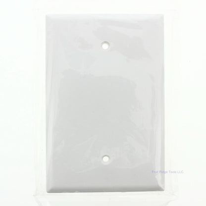 Eagle 2729W White 1-Gang Blank Plastic Oversize Wallplate Cover Plate Box Mount
