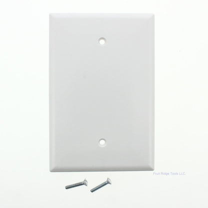 Eagle 2729W White 1-Gang Blank Plastic Oversize Wallplate Cover Plate Box Mount