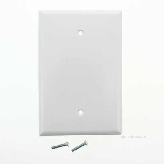 Eagle 2729W White 1-Gang Blank Plastic Oversize Wallplate Cover Plate Box Mount