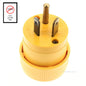 Eagle 3349 Yellow 20A Straight Blade Male Connector Plug NEMA 7-20P 7-20 277V