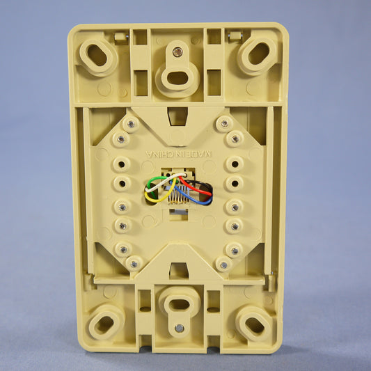 Eagle 3521-6V Ivory 1-Gang Unbreakable Nylon Phone Jack Standard Wallplate Cover