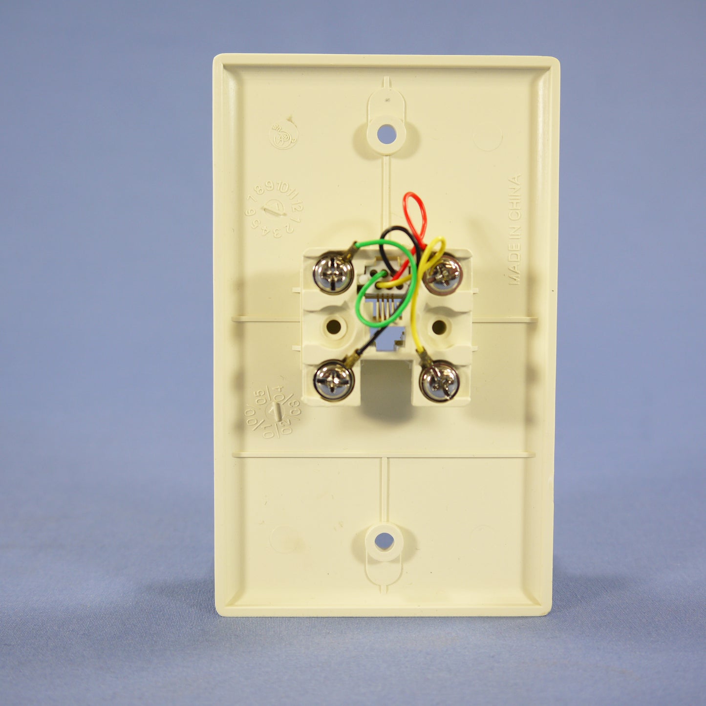 Eagle 3532-4A Almond 1-Gang Telephone Jack Unbreakable Standard Wallplate Cover