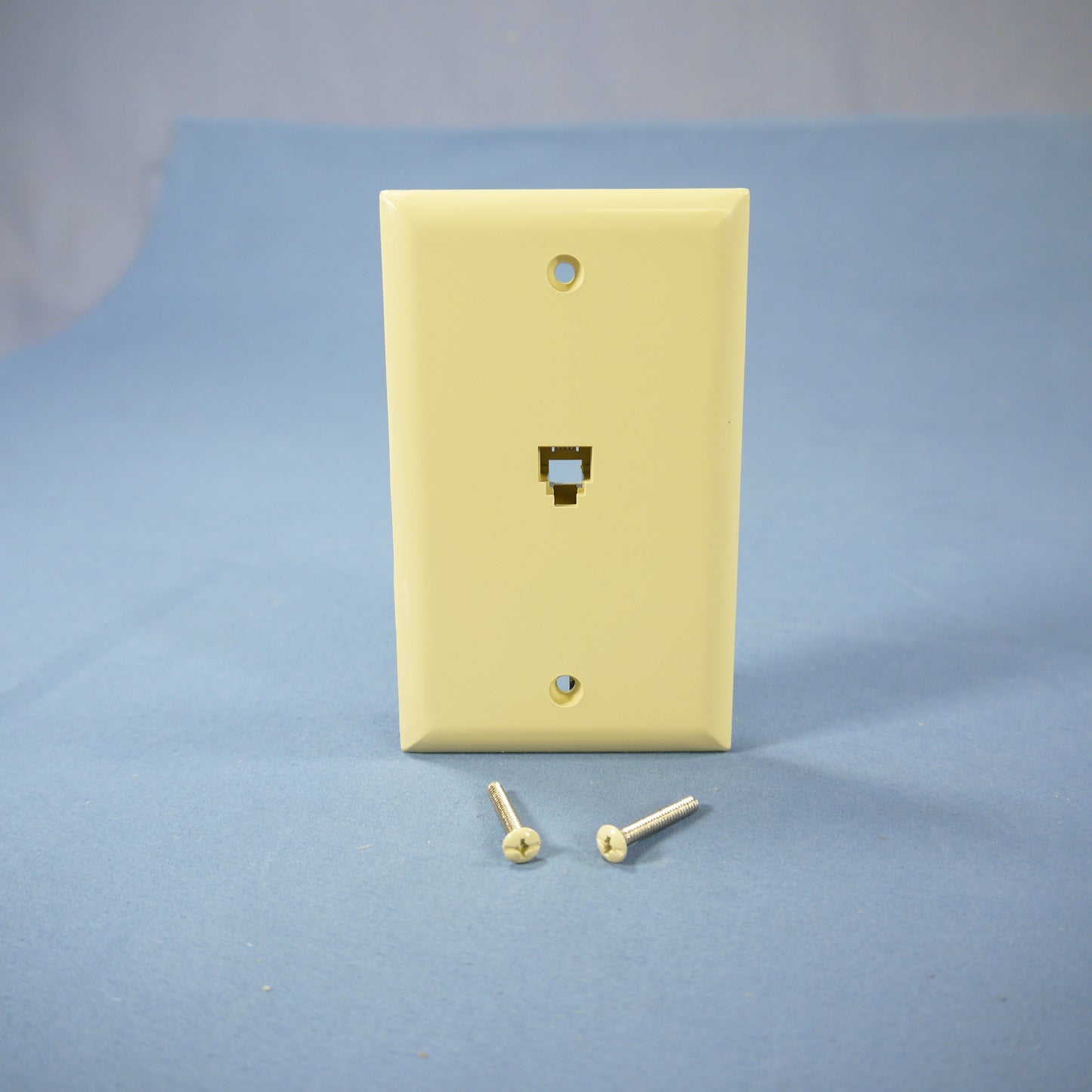 Eagle Ivory Flush Mount Phone Jack Wall Plate 4-Conductor Telephone 3532-4V
