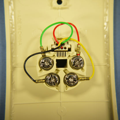 Eagle Ivory Flush Mount Phone Jack Wall Plate 4-Conductor Telephone 3532-4V
