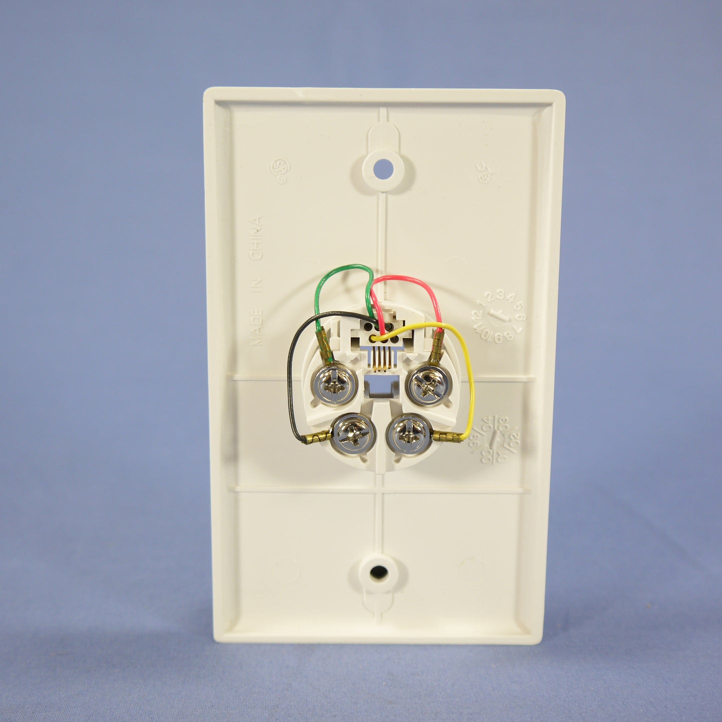 Eagle 3532-4W White 1-Gang Phone Jack Unbreakable Nylon Standard Wallplate Cover