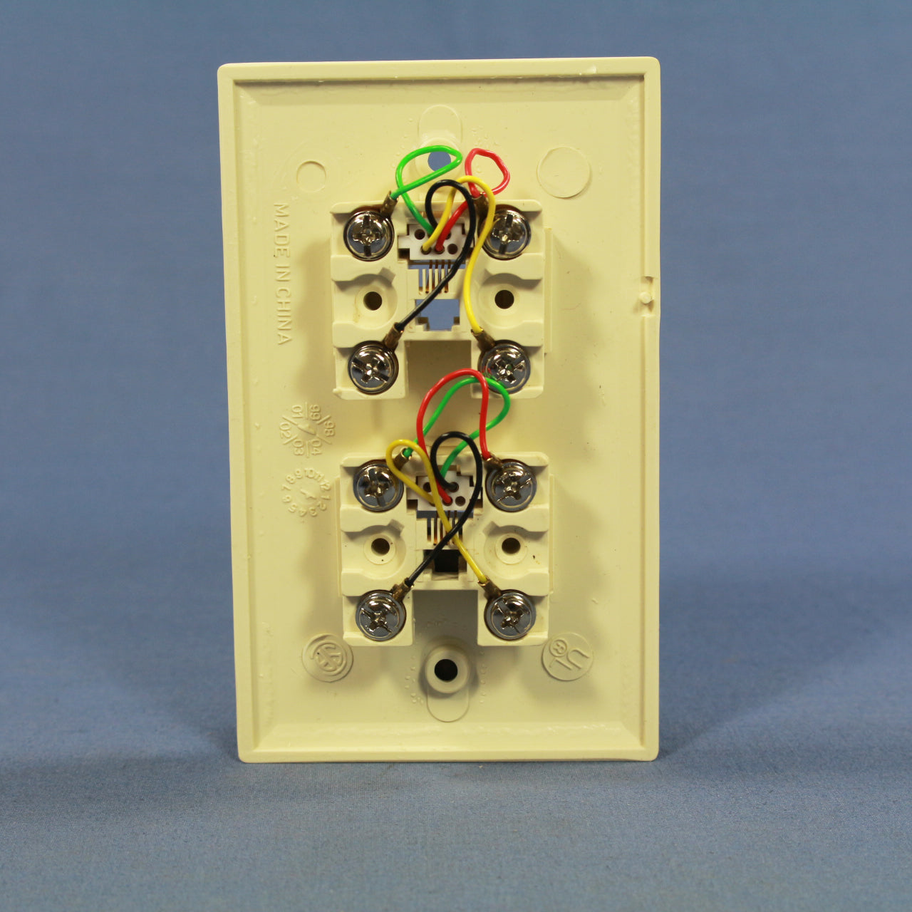 Eagle 3546-4A Almond 1-Gang 2-Phone Jack Unbreakable Standard Wallplate Cover