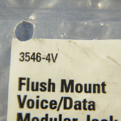 Eagle 3546-4V Ivory Flush Type 625B4 4-Conductor Two Telephone Jack 1G Wallplate