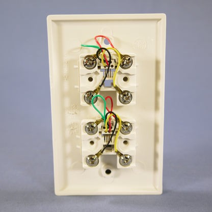 Eagle 3546-4W White 1-Gang Telephone Jack Unbreakable Standard Wallplate Cover