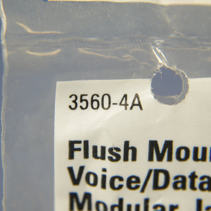 Eagle 3560-4A Almond 1-Gang Flush 4-Conductor Voice Data Modular Jack Insert