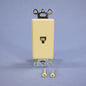 Eagle Ivory Flush Mount 4-Conductor Decorator Voice/Data Modular Jack 3560-4V